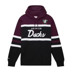 Men Mitchell & Ness Hoodies & Sweatshirts-Head Coach Hoodie Anaheim Ducks