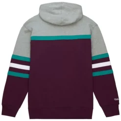 Men Mitchell & Ness Hoodies & Sweatshirts-Head Coach Hoodie Anaheim Ducks