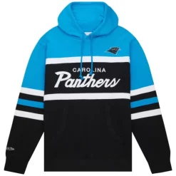 Men Mitchell & Ness Hoodies & Sweatshirts-Head Coach Hoodie Carolina Panthers