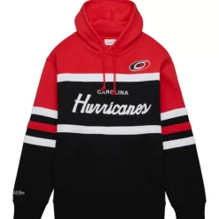 Men Mitchell & Ness Hoodies & Sweatshirts-Head Coach Hoodie Carolina Hurricanes