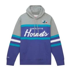 Men Mitchell & Ness Hoodies & Sweatshirts-Head Coach Hoodie Charlotte Hornets