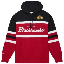 Men Mitchell & Ness Hoodies & Sweatshirts-Head Coach Hoodie Chicago Blackhawks