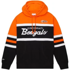 Men Mitchell & Ness Hoodies & Sweatshirts-Head Coach Hoodie Cincinnati Bengals