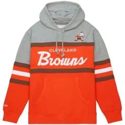 Men Mitchell & Ness Hoodies & Sweatshirts-Head Coach Hoodie Cleveland Browns