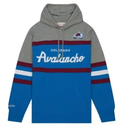 Men Mitchell & Ness Hoodies & Sweatshirts-Head Coach Hoodie Colorado Avalanche