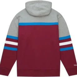 Men Mitchell & Ness Hoodies & Sweatshirts-Head Coach Hoodie Colorado Avalanche