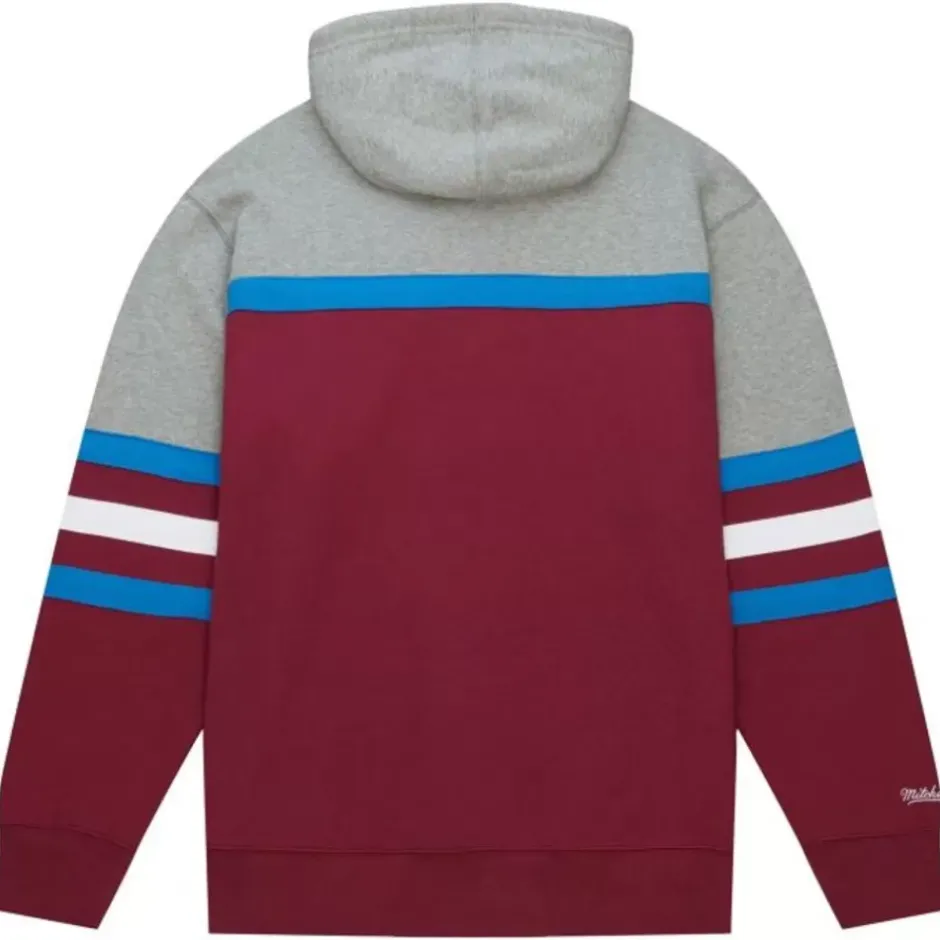 Men Mitchell & Ness Hoodies & Sweatshirts-Head Coach Hoodie Colorado Avalanche
