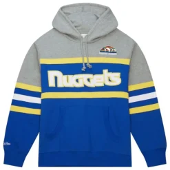 Men Mitchell & Ness Hoodies & Sweatshirts-Head Coach Hoodie Denver Nuggets