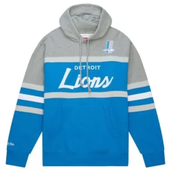 Men Mitchell & Ness Hoodies & Sweatshirts-Head Coach Hoodie Detroit Lions