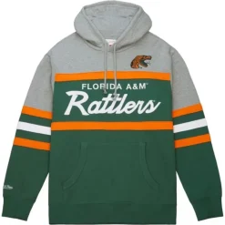 Men Mitchell & Ness Hoodies & Sweatshirts-Head Coach Hoodie Florida A&M University
