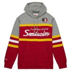 Men Mitchell & Ness Hoodies & Sweatshirts-Head Coach Hoodie Florida State University