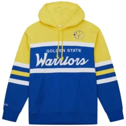 Men Mitchell & Ness Hoodies & Sweatshirts-Head Coach Hoodie Golden State Warriors