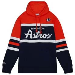 Men Mitchell & Ness Hoodies & Sweatshirts-Head Coach Hoodie Houston Astros
