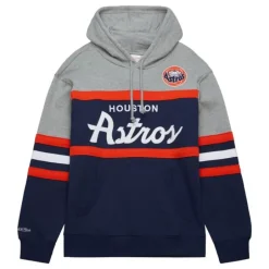 Men Mitchell & Ness Hoodies & Sweatshirts-Head Coach Hoodie Houston Astros
