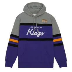 Men Mitchell & Ness Hoodies & Sweatshirts-Head Coach Hoodie Los Angeles Kings