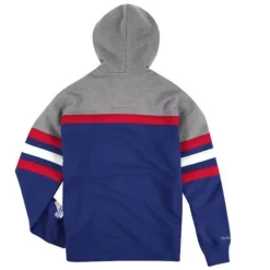 Men Mitchell & Ness Hoodies & Sweatshirts-Head Coach Hoodie Los Angeles Dodgers