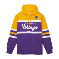 Men Mitchell & Ness Hoodies & Sweatshirts-Head Coach Hoodie Minnesota Vikings