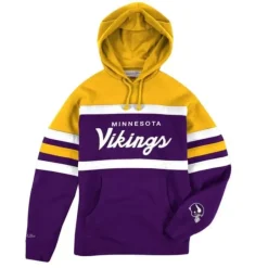 Men Mitchell & Ness Hoodies & Sweatshirts-Head Coach Hoodie Minnesota Vikings