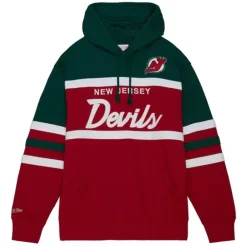 Men Mitchell & Ness Hoodies & Sweatshirts-Head Coach Hoodie New Jersey Devils