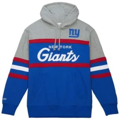 Men Mitchell & Ness Hoodies & Sweatshirts-Head Coach Hoodie New York Giants