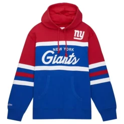 Men Mitchell & Ness Hoodies & Sweatshirts-Head Coach Hoodie New York Giants