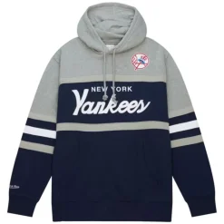 Men Mitchell & Ness Hoodies & Sweatshirts-Head Coach Hoodie New York Yankees