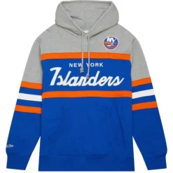 Men Mitchell & Ness Hoodies & Sweatshirts-Head Coach Hoodie New York Islanders