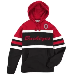 Men Mitchell & Ness Hoodies & Sweatshirts-Head Coach Hoodie Ohio State