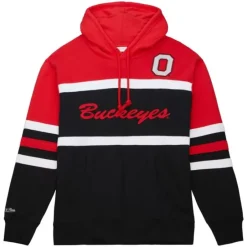 Men Mitchell & Ness Hoodies & Sweatshirts-Head Coach Hoodie Ohio State