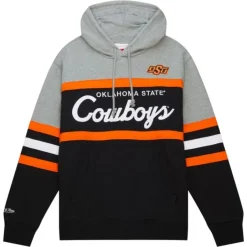 Men Mitchell & Ness Hoodies & Sweatshirts-Head Coach Hoodie Oklahoma State University