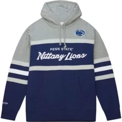 Men Mitchell & Ness Hoodies & Sweatshirts-Head Coach Hoodie Penn State University