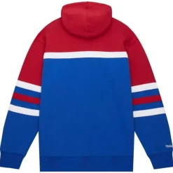 Men Mitchell & Ness Hoodies & Sweatshirts-Head Coach Hoodie Philadelphia 76Ers