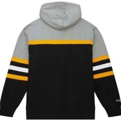 Men Mitchell & Ness Hoodies & Sweatshirts-Head Coach Hoodie Pittsburgh Penguins