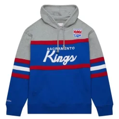 Men Mitchell & Ness Hoodies & Sweatshirts-Head Coach Hoodie Sacramento Kings