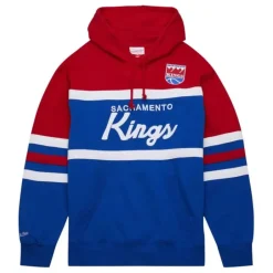 Men Mitchell & Ness Hoodies & Sweatshirts-Head Coach Hoodie Sacramento Kings