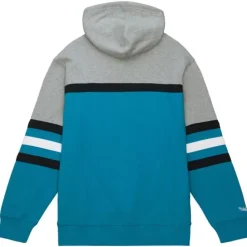 Men Mitchell & Ness Hoodies & Sweatshirts-Head Coach Hoodie San Jose Sharks