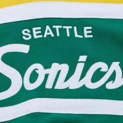 Men Mitchell & Ness Hoodies & Sweatshirts-Head Coach Hoodie Seattle Supersonics