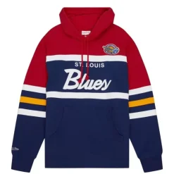 Men Mitchell & Ness Hoodies & Sweatshirts-Head Coach Hoodie St. Louis Blues