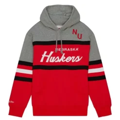 Men Mitchell & Ness Hoodies & Sweatshirts-Head Coach Hoodie University Of Nebraska - Lincoln