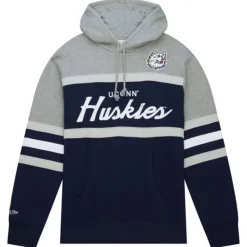 Men Mitchell & Ness Hoodies & Sweatshirts-Head Coach Hoodie University Of Connecticut