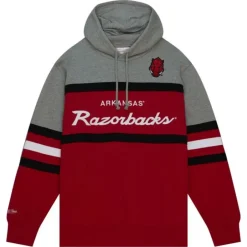 Men Mitchell & Ness Hoodies & Sweatshirts-Head Coach Hoodie University Of Arkansas