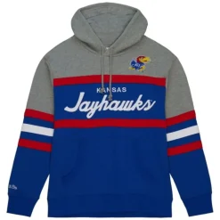 Men Mitchell & Ness Hoodies & Sweatshirts-Head Coach Hoodie University Of Kansas