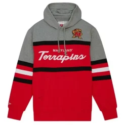 Men Mitchell & Ness Hoodies & Sweatshirts-Head Coach Hoodie University Of Maryland