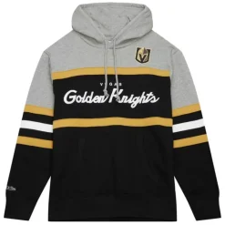 Men Mitchell & Ness Hoodies & Sweatshirts-Head Coach Hoodie Vegas Golden Knights