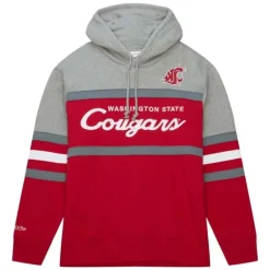Men Mitchell & Ness Hoodies & Sweatshirts-Head Coach Hoodie Washington State University