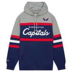 Men Mitchell & Ness Hoodies & Sweatshirts-Head Coach Hoodie Washington Capitals
