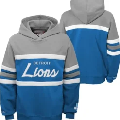 Youth Mitchell & Ness Big Kids-Head Coach Hoody Detroit Lions