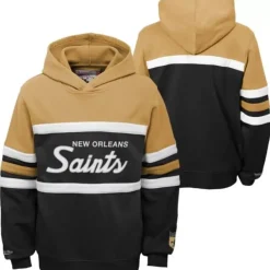 Youth Mitchell & Ness Big Kids-Head Coach Hoody New Orleans Saints