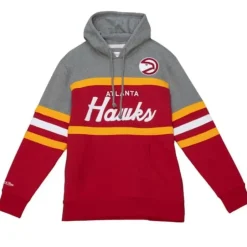 Men Mitchell & Ness Hoodies & Sweatshirts-Headcoach Hoody Atlanta Hawks