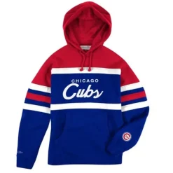 Men Mitchell & Ness Hoodies & Sweatshirts-Headcoach Hoody Chicago Cubs